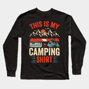 Funny Camping Shirt - This is My Favorite Camping Long Sleeve T-Shirt